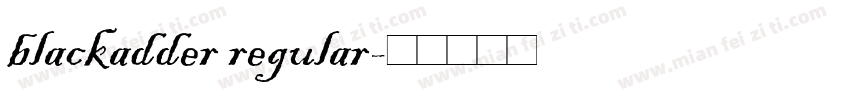 blackadder regular字体转换